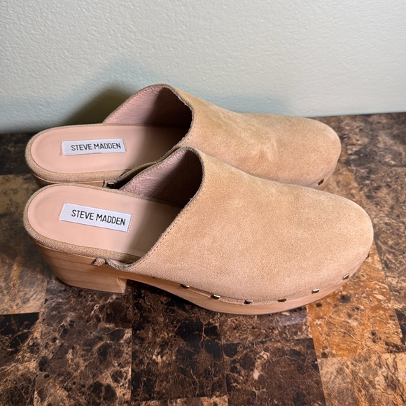 Steve Madden 11 Brooklyn-1 Leather Studded Clogs mules - Picture 4 of 12